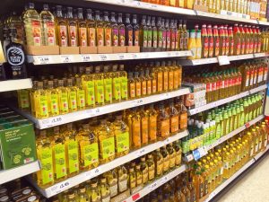 oils in an aisle