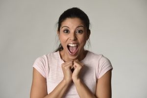 excited woman