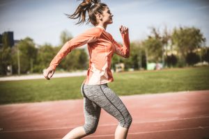 healthy woman running