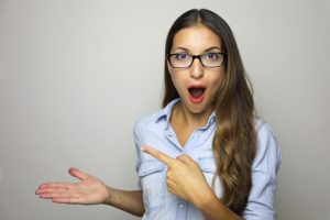 woman excited about something