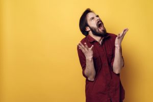 Portrait of Screaming Frustrated Angry Man